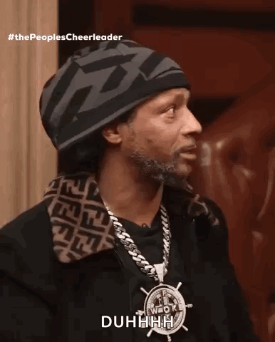 Katt Williams looks sideways in a clip captioned “DUH 😂”.