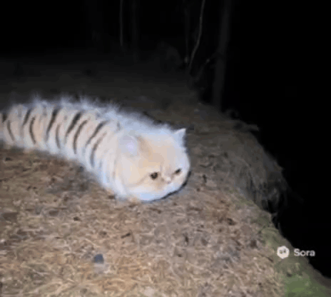 a cat that looks like a tiger is crawling on a pile of hay .