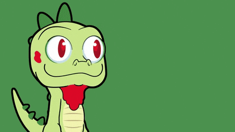 a cartoon of an iguana with the name intuitive iguana written below it