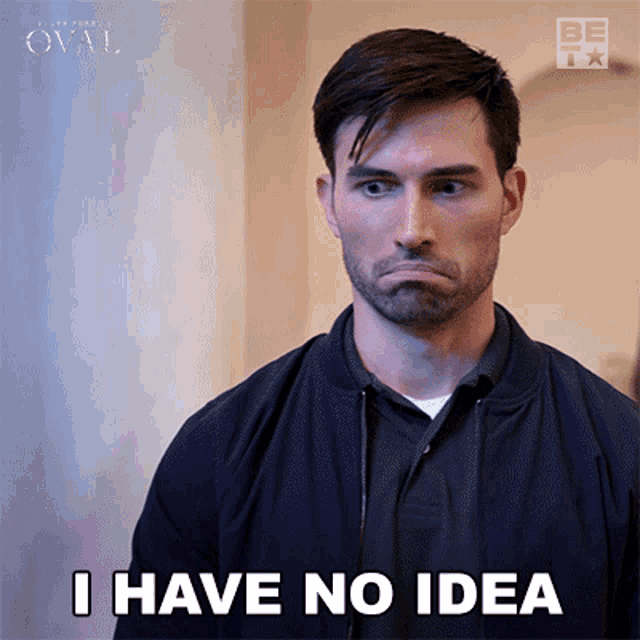 a man with a beard is making a face and says i have no idea