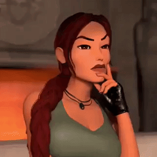 a cartoon woman with red hair is holding her hand to her face and looking at the camera .
