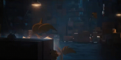 a coyote is flying in front of a neon sign that says " idea "