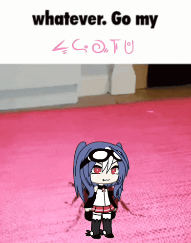 a picture of a girl with the words " whatever go my " on the top