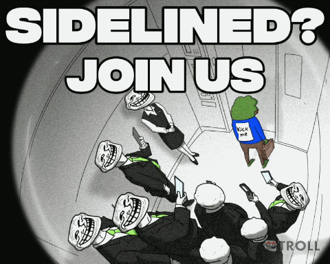 a cartoon of a group of people with the words sidelined join us