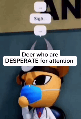 a cartoon character wearing a mask says " sigh "
