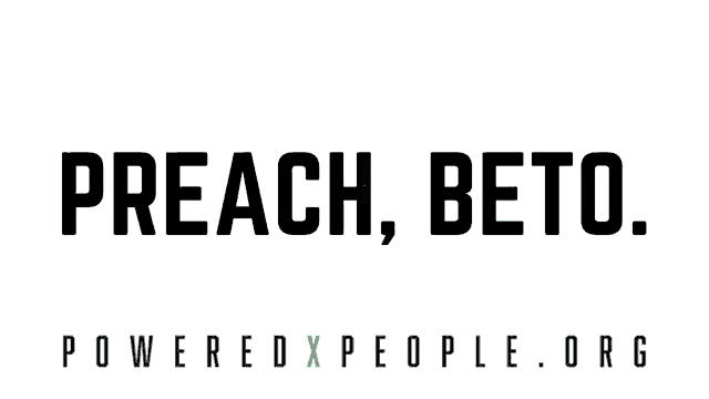 a logo that says preach beto poweredxpeople.org