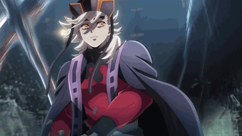 a cartoon character with a purple cape and a crown