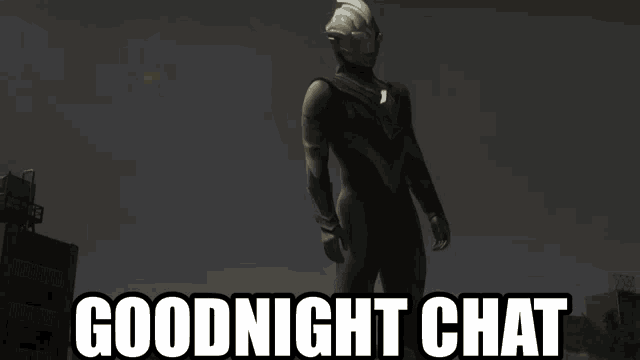 a picture of a superhero with the words goodnight chat above him
