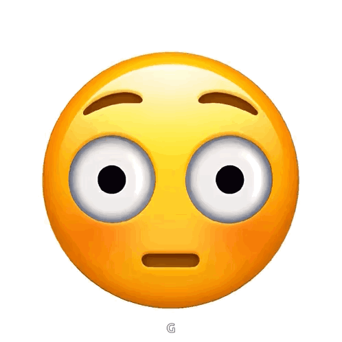 a yellow smiley face with big white eyes and a g logo on the bottom