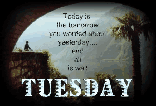 a poster that says today is the tomorrow you worried about yesterday