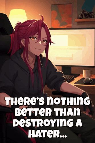 a poster of a girl sitting in front of a computer says there 's nothing better