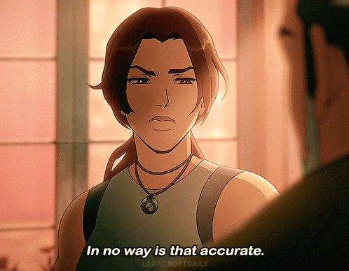 a cartoon character says in no way is that accurate in front of a window