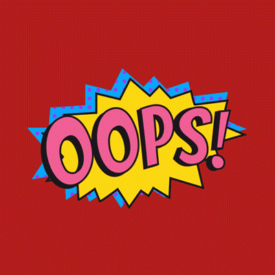 a cartoon illustration of a circus tent with the word oops