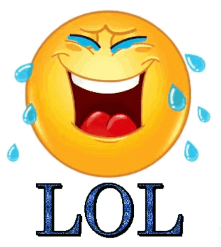 A yellow laughing emoji with tears appears above the word “LOL.”