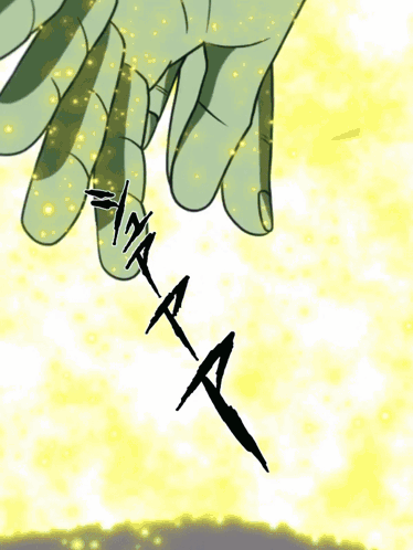 a drawing of a person with a yellow light coming out of them