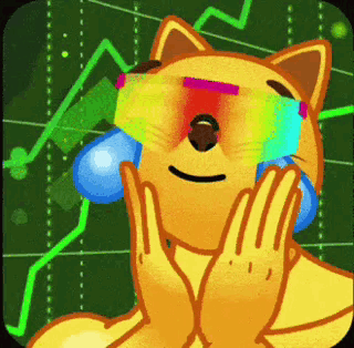 a doge wearing a pair of sunglasses is making a funny face