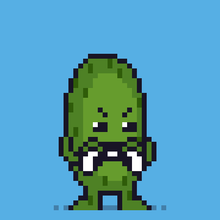 a pixel art drawing of a person with flames behind him