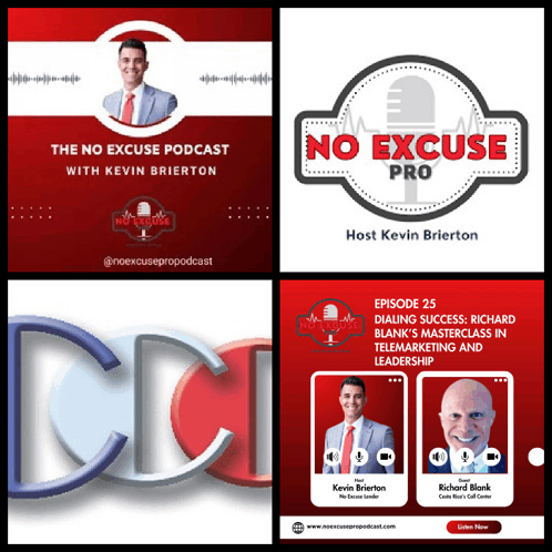 the no excuse podcast with kevin brierton is shown in a collage