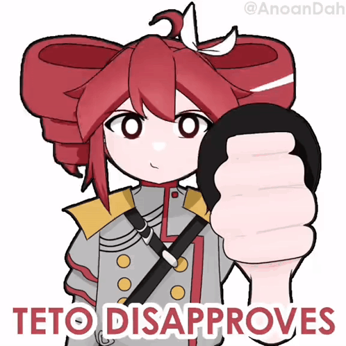 a cartoon of a girl with red hair giving a thumbs down sign