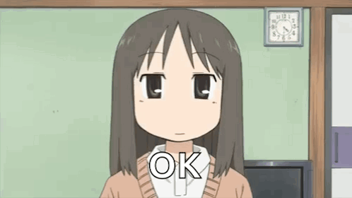 a cartoon girl is standing in front of a clock .