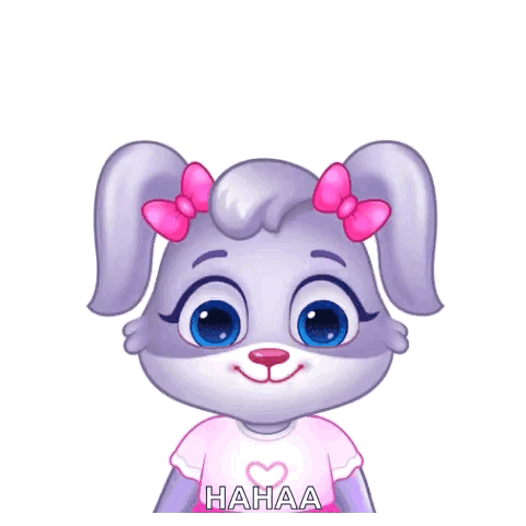 A pastel cartoon puppy character looks forward on a white background.