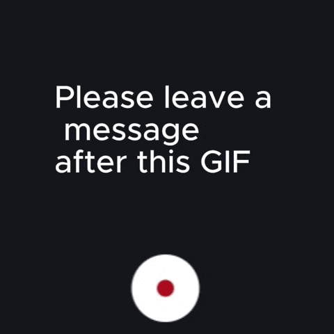 a message asking people to leave a message after this gif