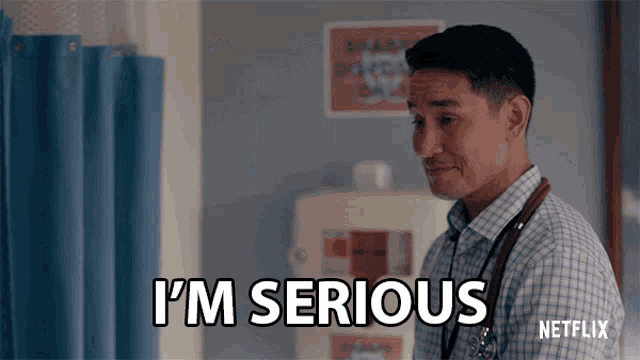 a doctor says i 'm serious in front of a netflix logo