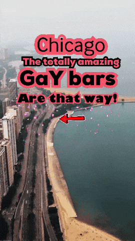 a poster that says chicago the totally amazing gay bars are that way on it