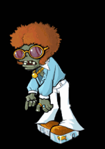 a cartoon drawing of a zombie with an afro wearing sunglasses