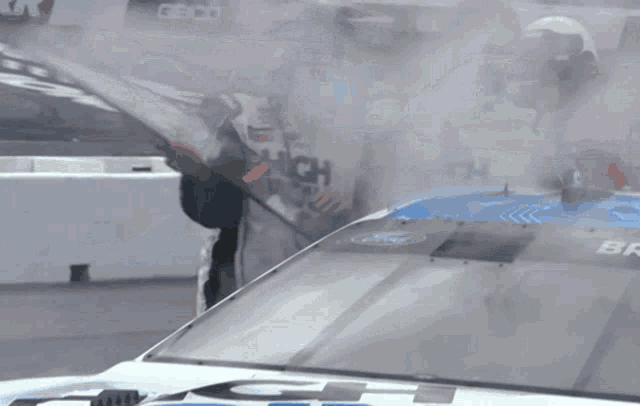 a race car with the word high point written on the side