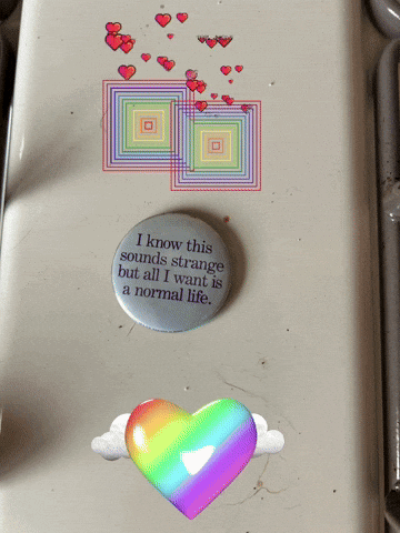 a button that reads " i know this sounds strange but all i want is a normal life "