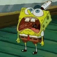 a cartoon of spongebob squarepants with his mouth open