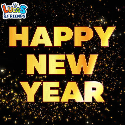 a lucas & friends advertisement with a yellow and red background