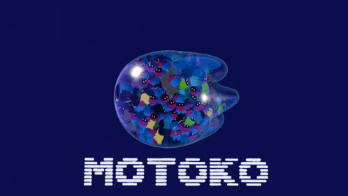 a blue jellyfish with the word riko written on the bottom