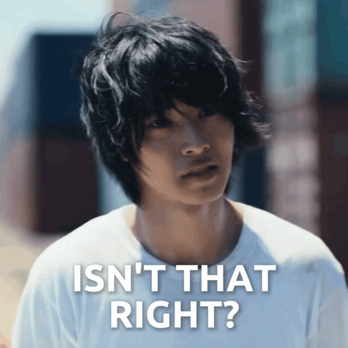 a man in a white shirt says " isn t that right "