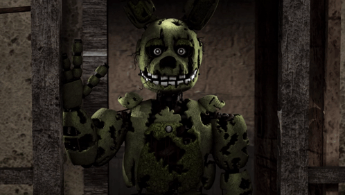 a cartoon character with a bunny head is waving