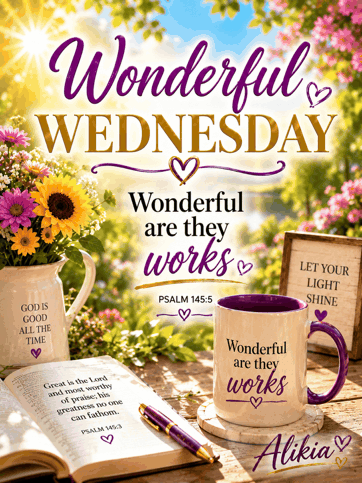 wonderful wednesday wonderful are they works written on a poster