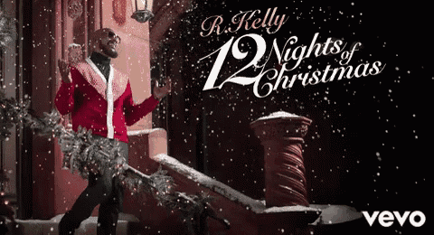 r kelly 's 12 nights of christmas is being advertised on vevo