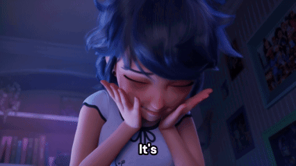 a cartoon girl with blue hair says " it 's all gonna be wrong "