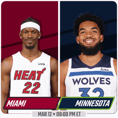two basketball players from miami and minnesota are shown
