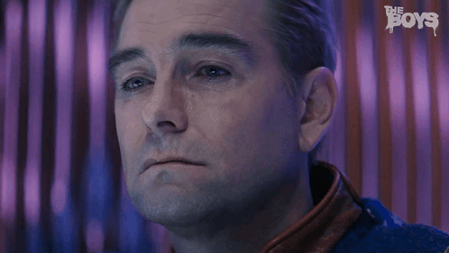 a close up of a man 's face with the words why does this keep