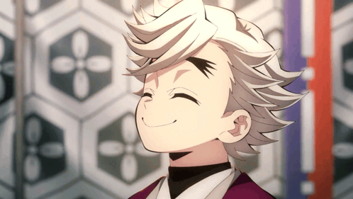 a close up of a person 's face with a smile on it