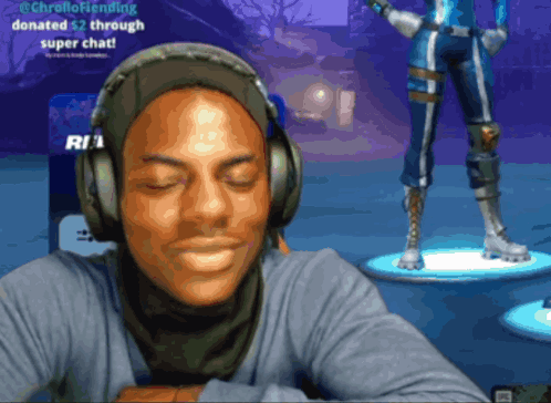 IShowSpeed closes his eyes and tries not to laugh during a stream.