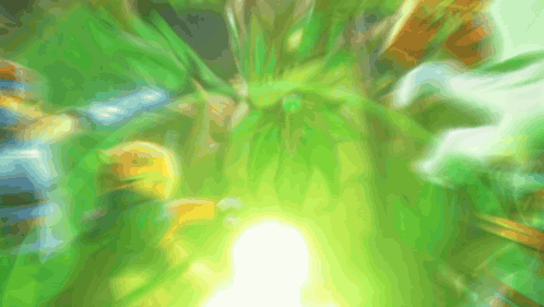 a green background with a white light coming out of the middle