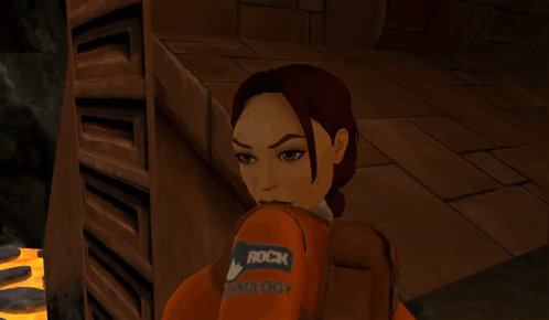 a person in a video game with a backpack that says ' g ' on it