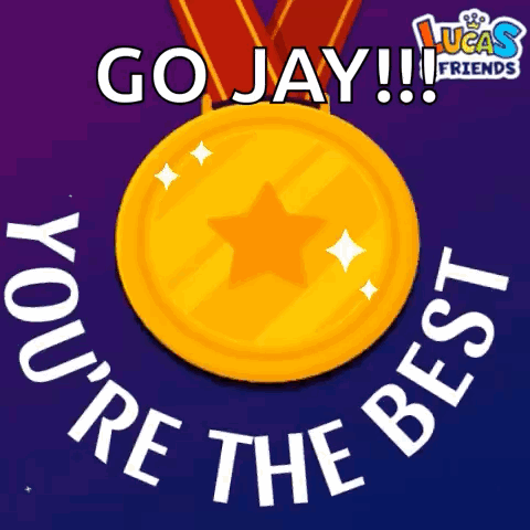 a gold medal with the words " you 're the best " on it