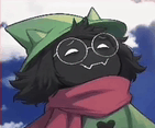 a cartoon character wearing a green hat and scarf .