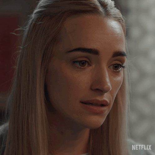 Georgia Miller looks emotional in a close-up from Ginny & Georgia.