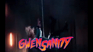 a video game called gwensanity is displayed on a screen