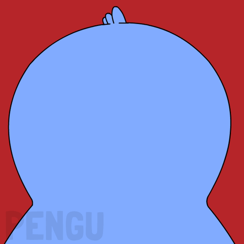 a penguin with an angry look on its face and the word pengu in the corner